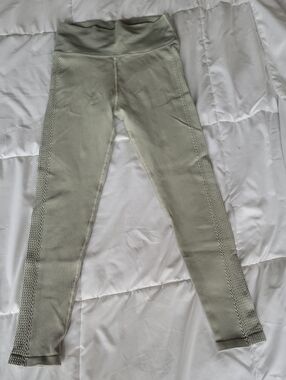 High-Waist Olive Green Ribbed Women’s Jeans Leggings